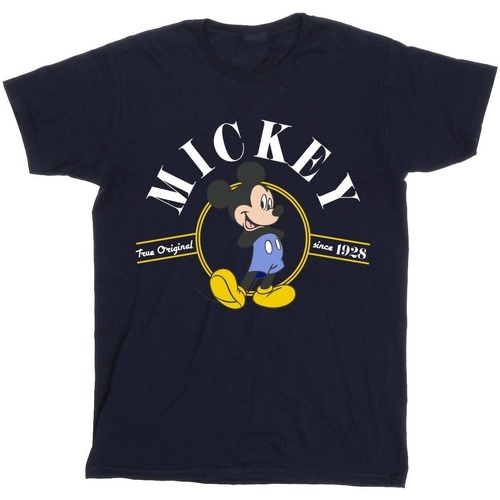 Abbigliamento Uomo T-shirts a maniche lunghe Disney Mickey Mouse True Original Blu