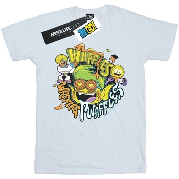 Abbigliamento Bambina T-shirts a maniche lunghe Dc Comics Teen Titans Go Waffle Mania Bianco