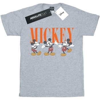 Abbigliamento Uomo T-shirts a maniche lunghe Disney Mickey Mouse Poses Grigio