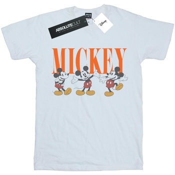 Abbigliamento Uomo T-shirts a maniche lunghe Disney Mickey Mouse Poses Bianco