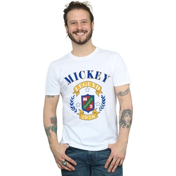 Abbigliamento Uomo T-shirts a maniche lunghe Disney Mickey Mouse Legend Bianco