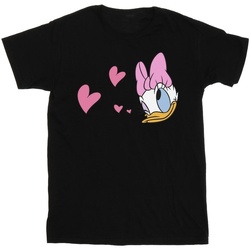 Abbigliamento Uomo T-shirts a maniche lunghe Disney Daisy Duck Kisses Nero