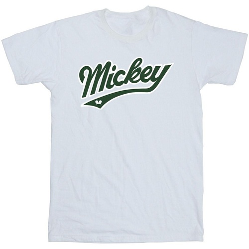 Abbigliamento Uomo T-shirts a maniche lunghe Disney Mickey Mouse Bold Bianco