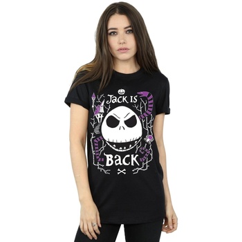 Abbigliamento Donna T-shirts a maniche lunghe Disney Nightmare Before Christmas Jack Is Back Nero