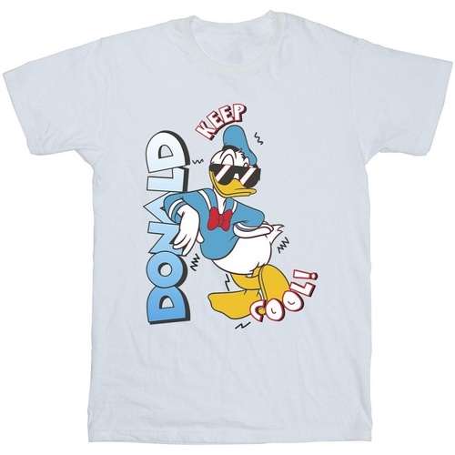 Abbigliamento Uomo T-shirts a maniche lunghe Disney Donald Duck Cool Bianco
