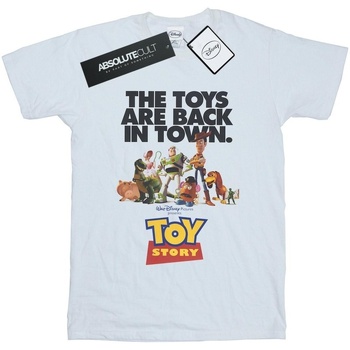 Abbigliamento Bambina T-shirts a maniche lunghe Disney Toy Story Movie Poster Bianco
