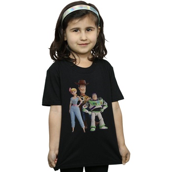 Abbigliamento Bambina T-shirts a maniche lunghe Disney Toy Story 4 Woody Buzz and Bo Peep Nero