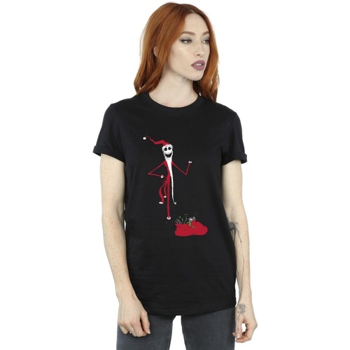 Abbigliamento Donna T-shirts a maniche lunghe Nightmare Before Christmas Christmas Presents Nero