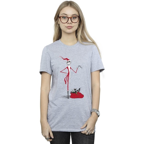 Abbigliamento Donna T-shirts a maniche lunghe Nightmare Before Christmas Christmas Presents Grigio