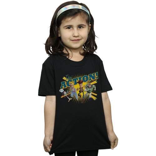 Abbigliamento Bambina T-shirts a maniche lunghe Disney Toy Story 4 Takin' Action Nero