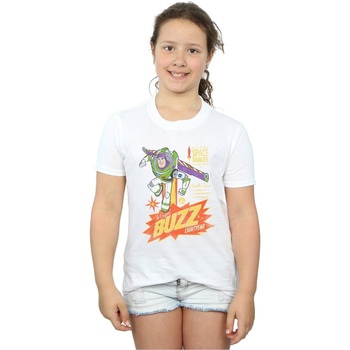 Abbigliamento Bambina T-shirts a maniche lunghe Disney Toy Story 4 The Original Buzz Lightyear Bianco