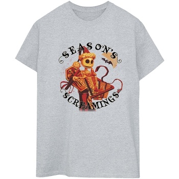 Abbigliamento Donna T-shirts a maniche lunghe Disney The Nightmare Before Christmas Seasons Screamings Grigio