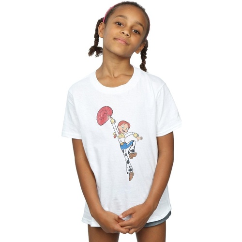 Abbigliamento Bambina T-shirts a maniche lunghe Disney Toy Story 4 Jessie Jump Pose Bianco