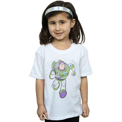 Abbigliamento Bambina T-shirts a maniche lunghe Disney Toy Story 4 Classic Buzz Lightyear Bianco