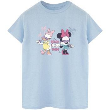 Abbigliamento Uomo T-shirts a maniche lunghe Disney Minnie Daisy Beach Mode Blu
