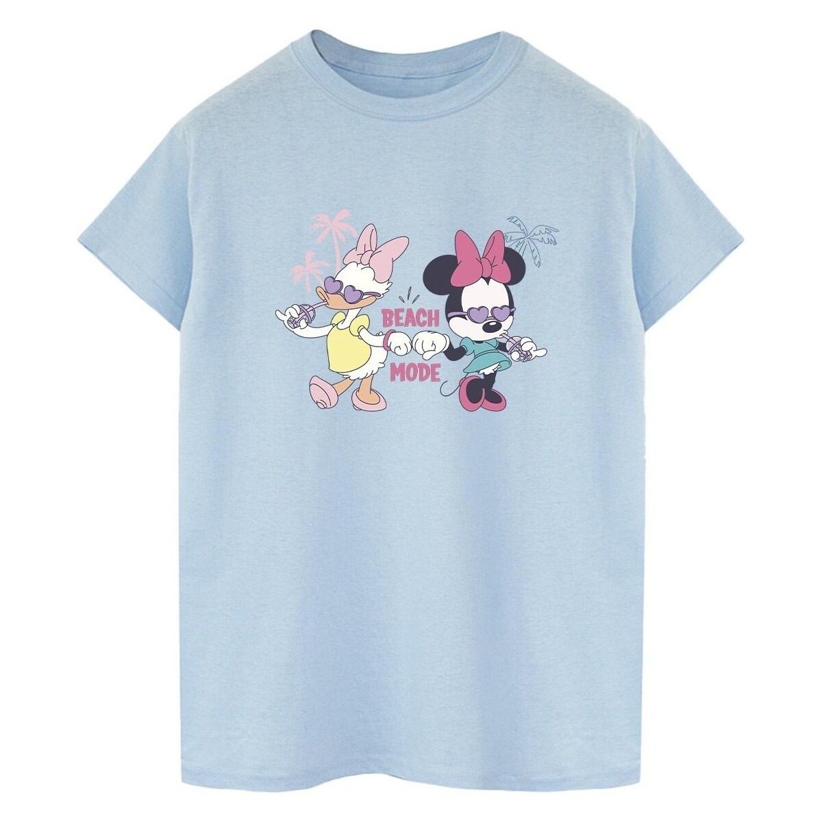Abbigliamento Uomo T-shirts a maniche lunghe Disney Minnie Daisy Beach Mode Blu