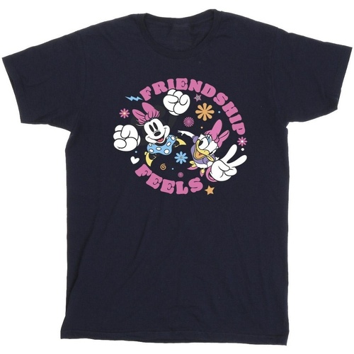 Abbigliamento Uomo T-shirts a maniche lunghe Disney Minnie Mouse Daisy Friendship Blu