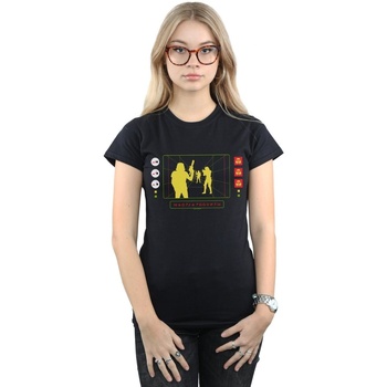 Abbigliamento Donna T-shirts a maniche lunghe Disney Stormtrooper Targeting Computer Nero