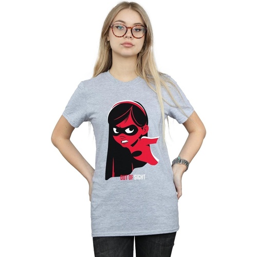 Abbigliamento Donna T-shirts a maniche lunghe Disney Incredibles 2 Incredible Girl Grigio