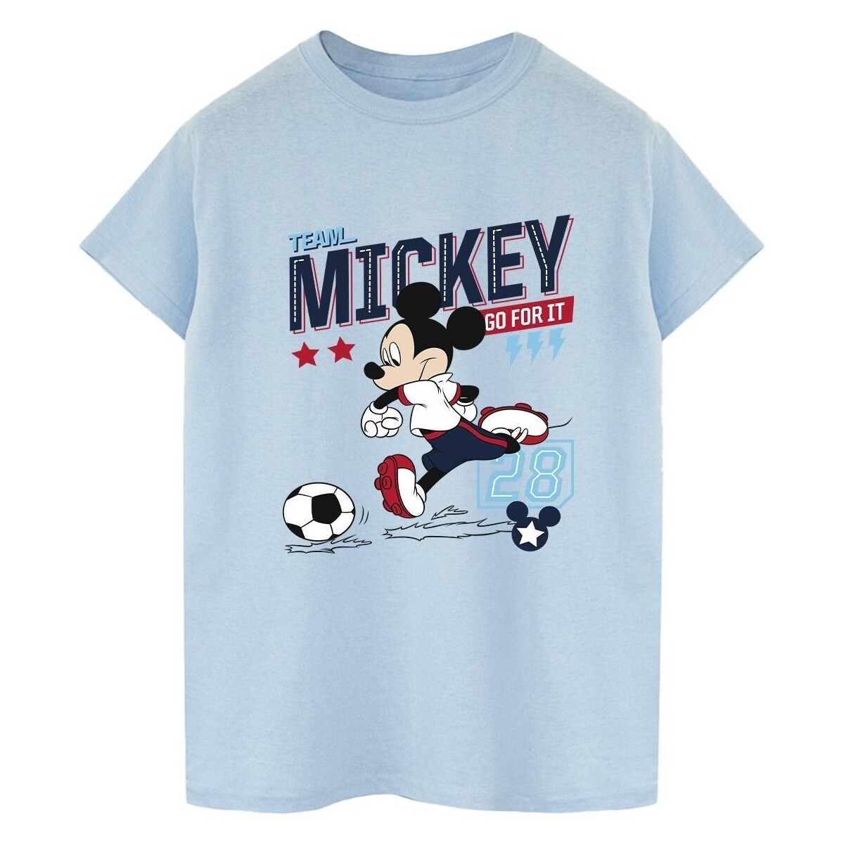 Abbigliamento Uomo T-shirts a maniche lunghe Disney Mickey Mouse Team Mickey Football Blu