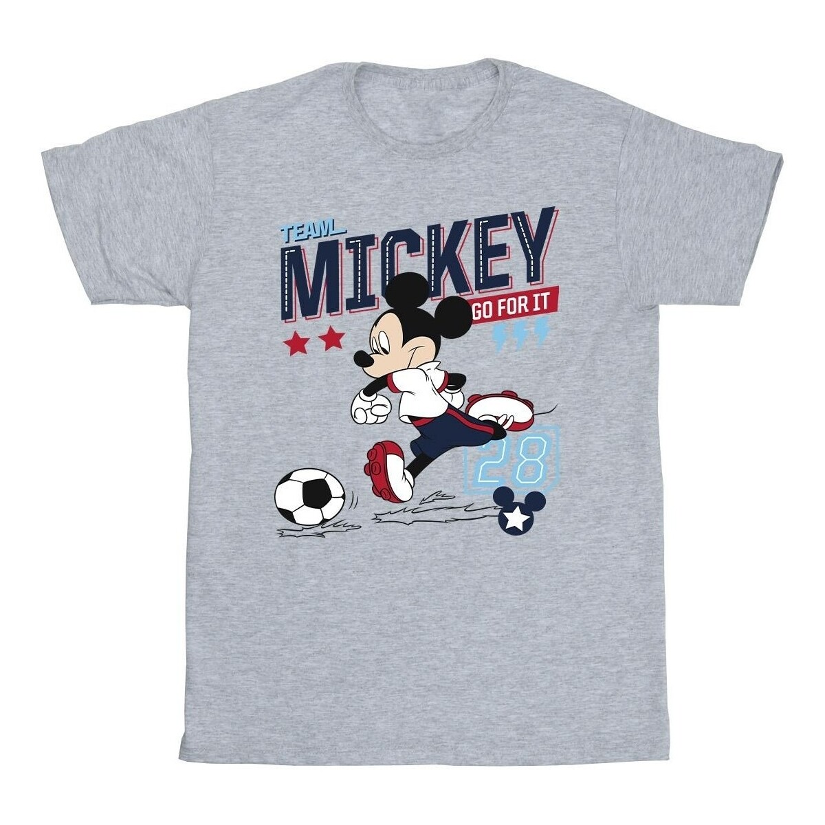 Abbigliamento Uomo T-shirts a maniche lunghe Disney Mickey Mouse Team Mickey Football Grigio