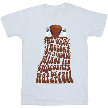 Abbigliamento Bambina T-shirts a maniche lunghe Willy Wonka Chocolate Waterfall Bianco