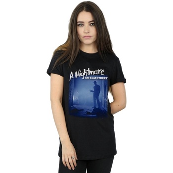 Abbigliamento Donna T-shirts a maniche lunghe A Nightmare On Elm Street Freddy Is Waiting Nero