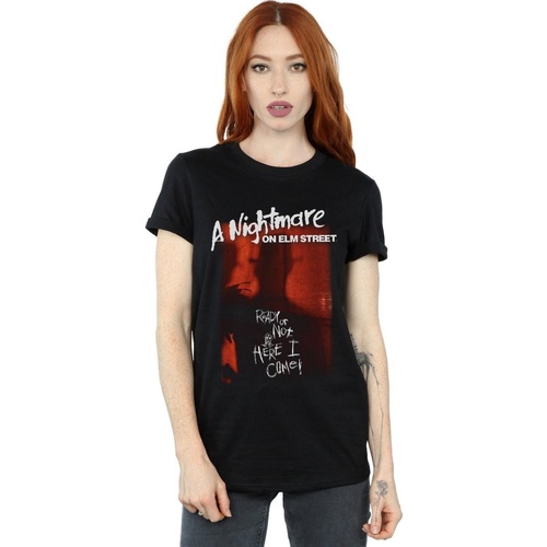 Abbigliamento Donna T-shirts a maniche lunghe A Nightmare On Elm Street Here I Come Nero