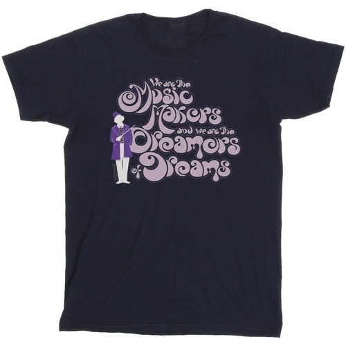 Abbigliamento Bambina T-shirts a maniche lunghe Willy Wonka Dreamers Text Blu