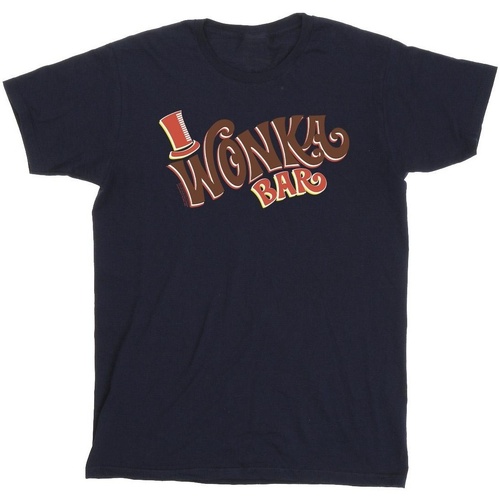 Abbigliamento Bambina T-shirts a maniche lunghe Willy Wonka Bar Logo Blu