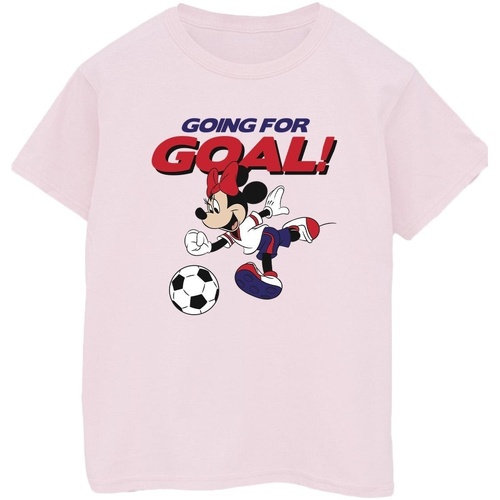 Abbigliamento Uomo T-shirts a maniche lunghe Disney Minnie Mouse Going For Goal Rosso