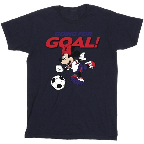 Abbigliamento Uomo T-shirts a maniche lunghe Disney Minnie Mouse Going For Goal Blu