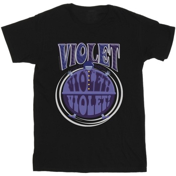 Abbigliamento Bambina T-shirts a maniche lunghe Willy Wonka Violet Turning Violet Nero