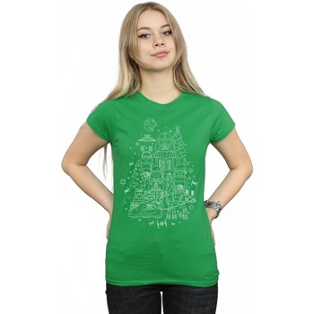 Abbigliamento Donna T-shirts a maniche lunghe Disney Empire Christmas Verde