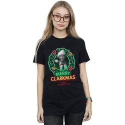 Abbigliamento Donna T-shirts a maniche lunghe National Lampoon´s Christmas Va Greyscale Clarkmas Nero