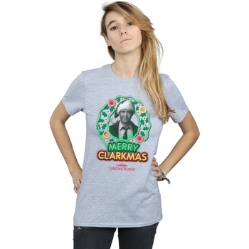 Abbigliamento Donna T-shirts a maniche lunghe National Lampoon´s Christmas Va Greyscale Clarkmas Grigio