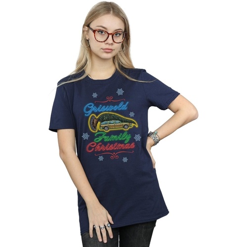 Abbigliamento Donna T-shirts a maniche lunghe National Lampoon´s Christmas Va Griswold Family Christmas Blu
