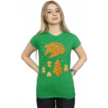Abbigliamento Donna T-shirts a maniche lunghe Disney Gingerbread Rebels Verde