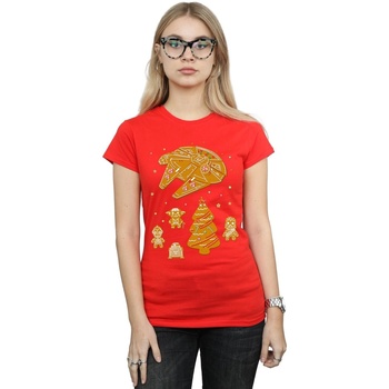 Abbigliamento Donna T-shirts a maniche lunghe Disney Gingerbread Rebels Rosso