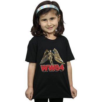Abbigliamento Bambina T-shirts a maniche lunghe Dc Comics Wonder Woman 84 Golden Armour Nero