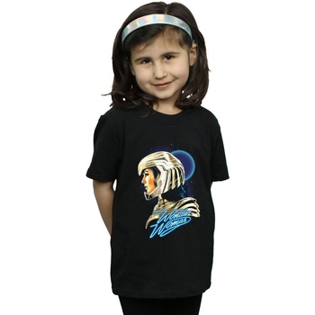 Abbigliamento Bambina T-shirts a maniche lunghe Dc Comics Wonder Woman 84 Retro Gold Helmet Nero