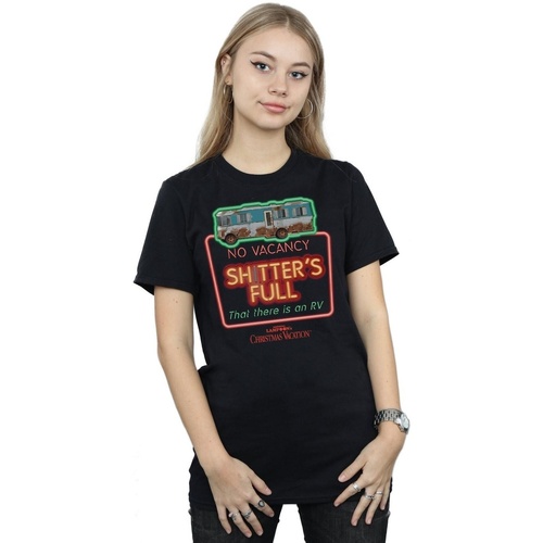 Abbigliamento Donna T-shirts a maniche lunghe National Lampoon´s Christmas Va No Vacancy Nero