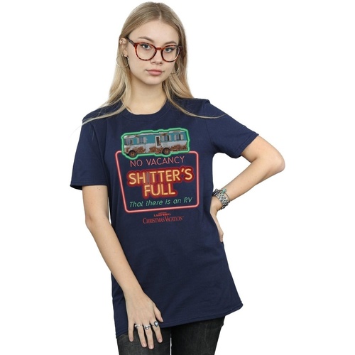 Abbigliamento Donna T-shirts a maniche lunghe National Lampoon´s Christmas Va No Vacancy Blu