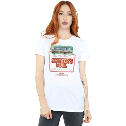 Abbigliamento Donna T-shirts a maniche lunghe National Lampoon´s Christmas Va No Vacancy Bianco