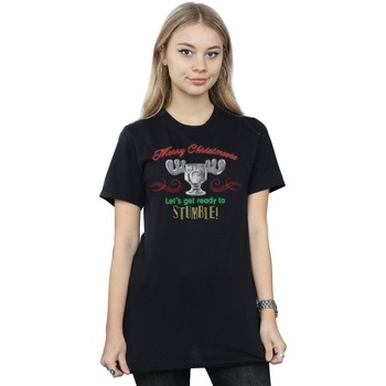 Abbigliamento Donna T-shirts a maniche lunghe National Lampoon´s Christmas Va Moose Head Nero