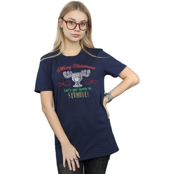 Abbigliamento Donna T-shirts a maniche lunghe National Lampoon´s Christmas Va Moose Head Blu