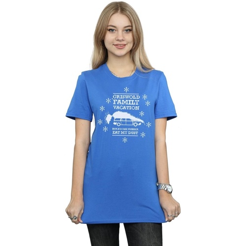Abbigliamento Donna T-shirts a maniche lunghe National Lampoon´s Christmas Va Eat My Dust Blu