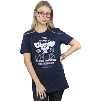 Abbigliamento Donna T-shirts a maniche lunghe National Lampoon´s Christmas Va Merry Christmoose Blu