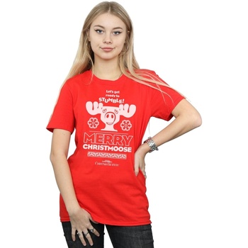 Abbigliamento Donna T-shirts a maniche lunghe National Lampoon´s Christmas Va Merry Christmoose Rosso