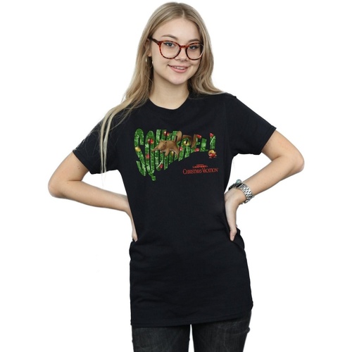 Abbigliamento Donna T-shirts a maniche lunghe National Lampoon´s Christmas Va Squirrel Tree Nero